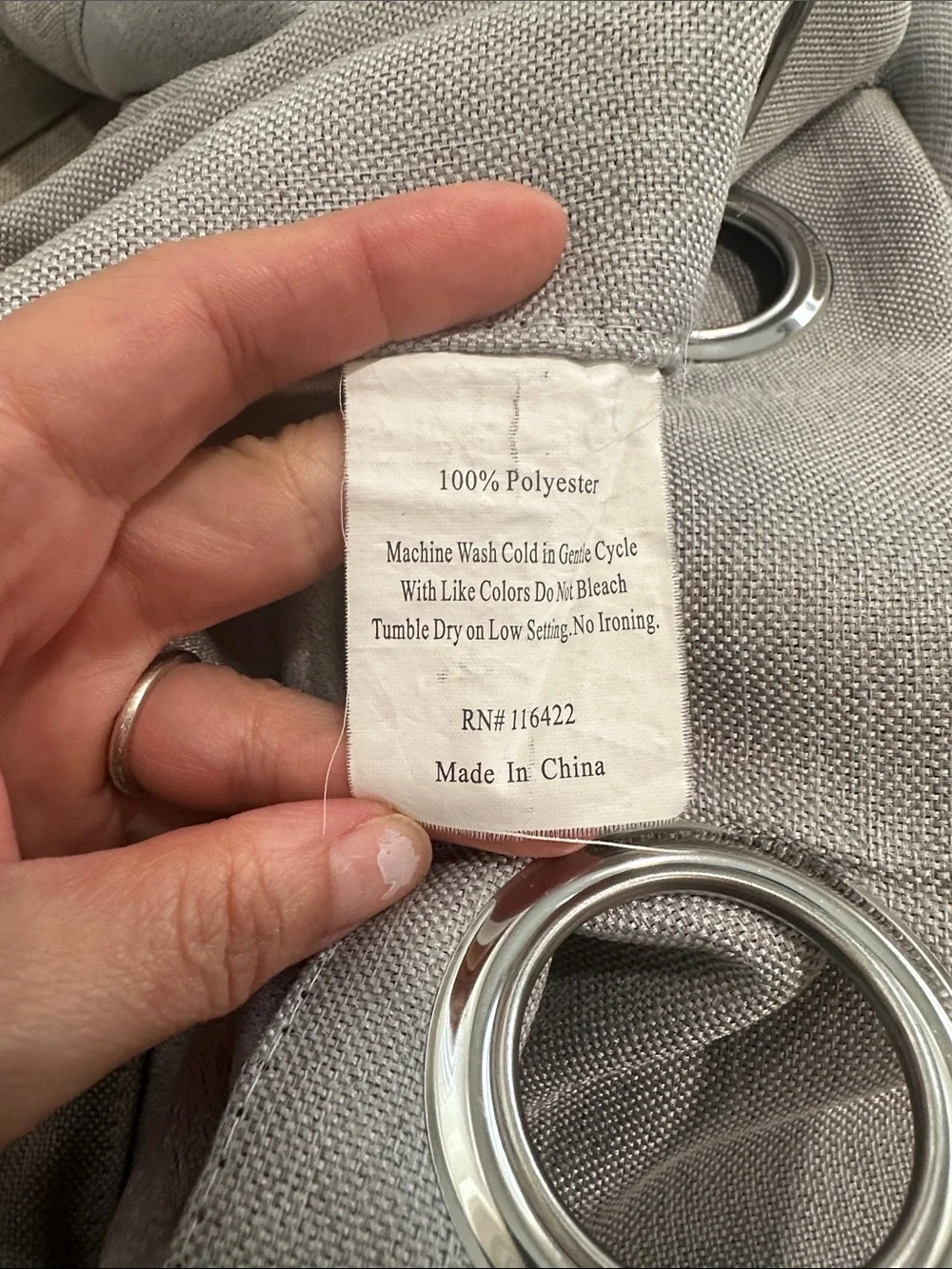 😴 Light Gray Brown Grommet Top Blackout Curtain Panel Pair